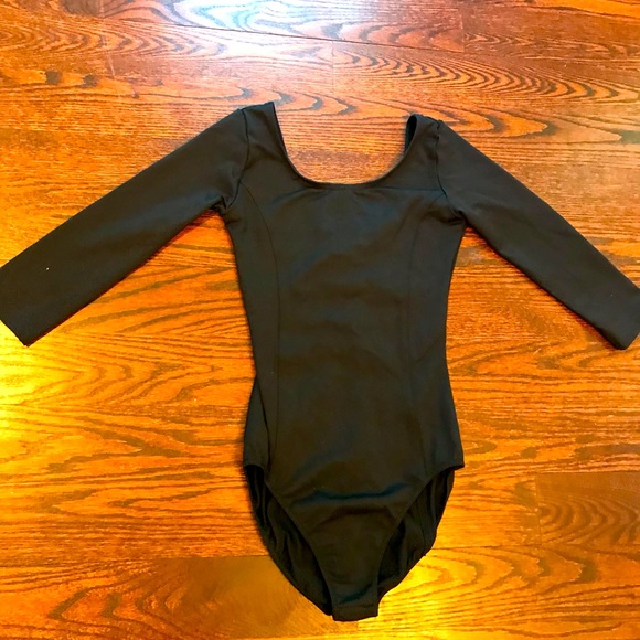 PINK TARTAN Quarter sleeve black body suit - Picture 2 of 10